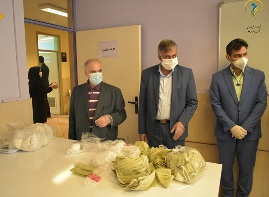بازدید رئیس دانشگاه جامع علمی کاربردی واحد استان تهران غرب از کارگاه تولید ماسک مرکز آموزش علمی کاربردی واحد۳۴