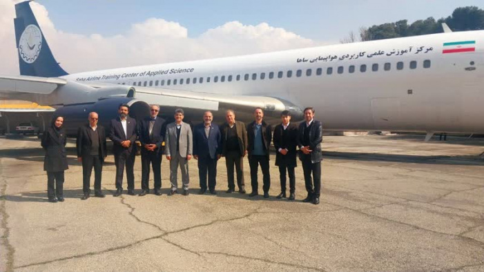 بازدید سرپرست معاونت پژوهش و فناوری دانشگاه جامع علمی کاربردی از مرکز آموزش علمی کاربردی هواپیمایی ساها